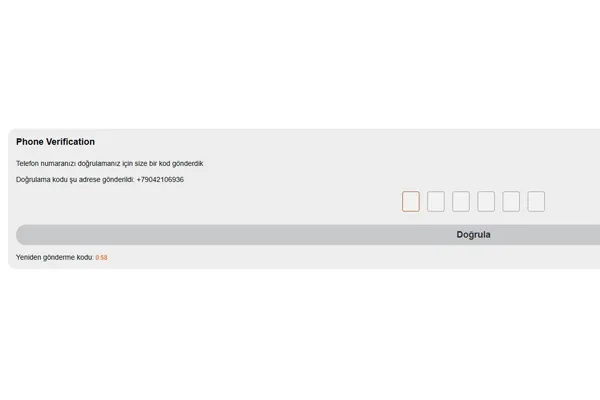 Step 3: phone verification